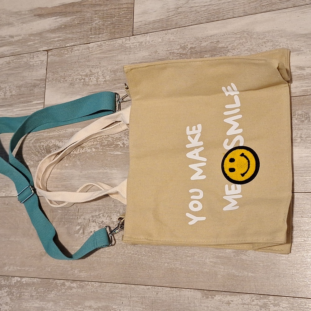 You make me smile  bag with strap